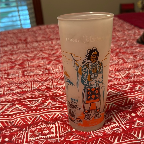 Other - Vintage Acee Blue Eagle Hen Toh Wyndot Oklahoma Souvenir Glass